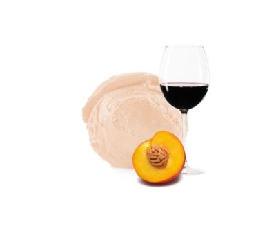 Sorbetto alla pesca e vino passito