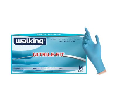 Guanti nitrile azzurri 100 pz/cf tg. m