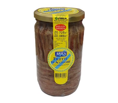 Filetti di acciughe in o.girasole 720 gr